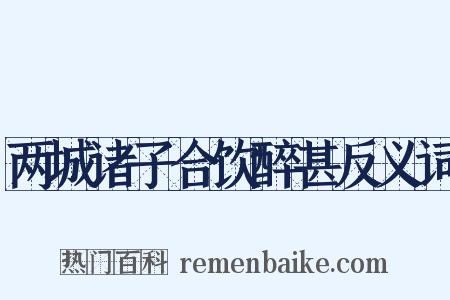 两城诸子合饮醉甚反义词是什么意思的图片